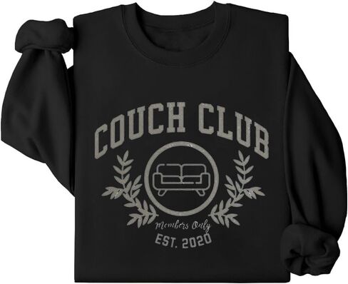 The Couch Club Sweatshirt ، Funny Homebody Trendy Couch Club Sweatshirt in Kuwait