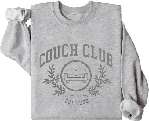 The Couch Club Sweatshirt ، Funny Homebody Trendy Couch Club Sweatshirt in Kuwait