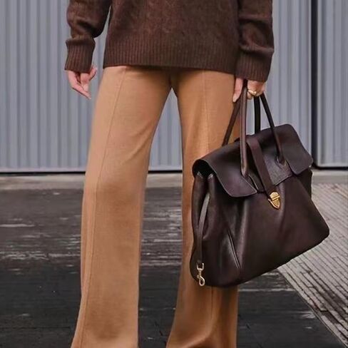 YFGBCX Leather Tote Bag for Women Large Work Tote Bags Vintage Designer Handbags Top Handle Bags for Travel in Kuwait