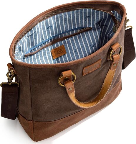 Montana West x Lee Waxed Canvas Tote Bag for Women Top-Handle Handbag Shoulder Bag with Adjustable Detachable Wide Strap in Saudi Arabia