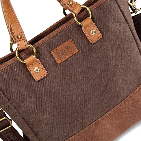Montana West x Lee Waxed Canvas Tote Bag for Women Top-Handle Handbag Shoulder Bag with Adjustable Detachable Wide Strap in Saudi Arabia