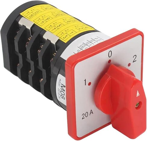 Electric rotary cam changeover switch HZ5-20 M08 2 Position 380V 4KW 20A in Saudi Arabia