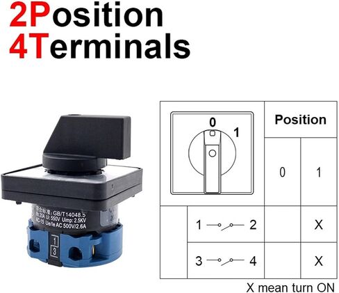 LW28-20A Electric 2Position 4 Tertary Rotary CAM Shownover Switch 550V 20A (2Position 4Terminal) in Saudi Arabia