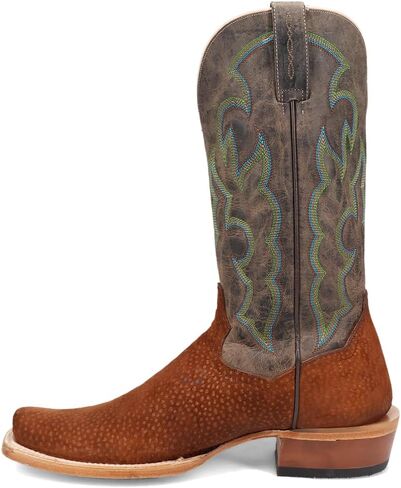 Dan Post Boots Mens Cappy Carpincho Embroidered Square Toe Pull On Dress Boots Mid Calf - Brown in Saudi Arabia
