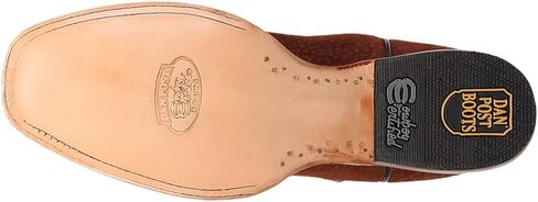 Dan Post Boots Mens Cappy Carpincho Embroidered Square Toe Pull On Dress Boots Mid Calf - Brown in Saudi Arabia