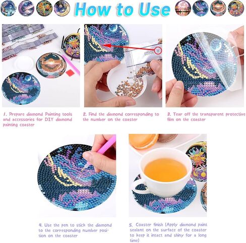 مجموعات الفن الماسي 5D من Apcufir للأطفال، 4 قطع من الفراشات الملونة للأطفال DIY الماسية الكبيرة من الأحجار الكريمة، مجموعات فنية من الماس الفسيفساء للأطفال من عمر 4-8-10-12 عامًا للهدايا مقاس 6 × 6 بوصة (بدون إطار) in Kuwait