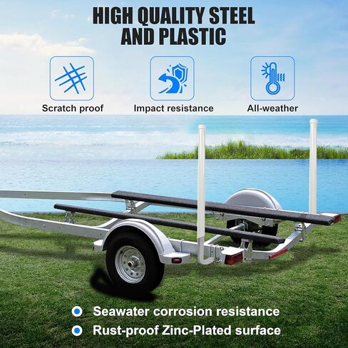 ECOTRIC Boat Trailer Guides Fits Frames up to 3" W x 4-1/4" H Boating & Sailing Poles Guide Bars for Canoe Fishing Boat Kayak Ski Boat in Kuwait