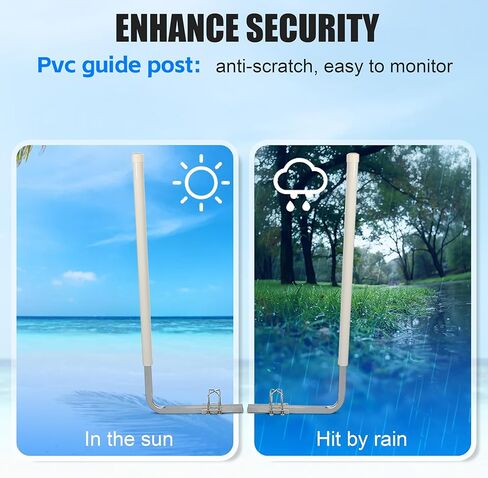 ECOTRIC Boat Trailer Guides Fits Frames up to 3" W x 4-1/4" H Boating & Sailing Poles Guide Bars for Canoe Fishing Boat Kayak Ski Boat in Kuwait