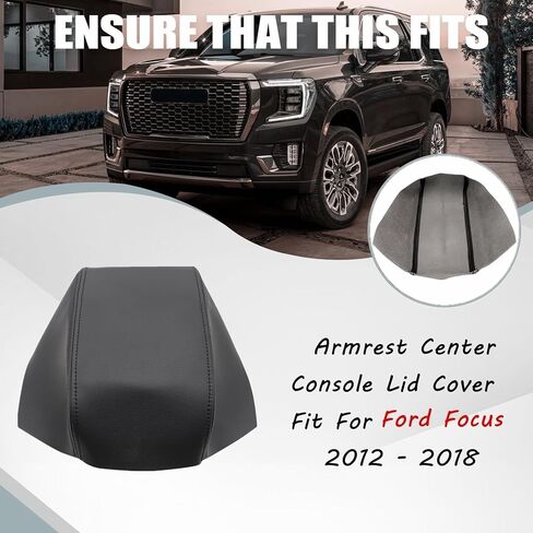 Priprilod Black Microfiber Leather Center Center Center Cover متوافق مع Ford Focus 2012 2013 2014 2015 2017 2017 in Kuwait