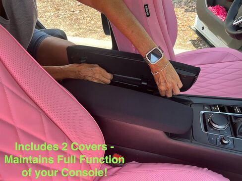 Made in USA Designed for The Center Console of The Mazda CX50 2023-2025 Pair of Neoprene Auto Armrest Covers Black in Saudi Arabia