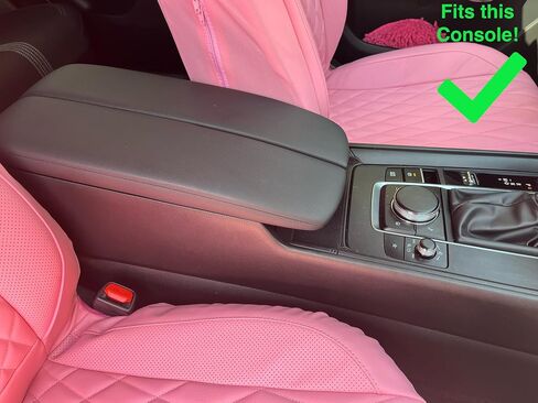 Made in USA Designed for The Center Console of The Mazda CX50 2023-2025 Pair of Neoprene Auto Armrest Covers Black in Saudi Arabia