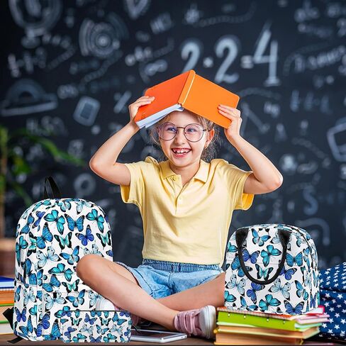 العودة إلى المدرسة FOX Backpack Set 3PCS - حقيبة كتب رائعة مع حقيبة الغداء وحالة القلم الرصاص ، حقيبة ظهر مدرسية لطيف FOX للفتيات BOYS HODS ، مثالية للصف أو السفر in Kuwait