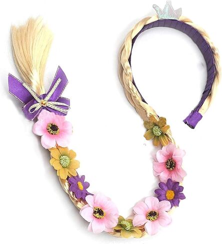 Rapunzel Dress Princess Costume for Women Purple Lepe Cosplay Tops Skirt with Braided Wig Headbands for Halloween in Saudi Arabia