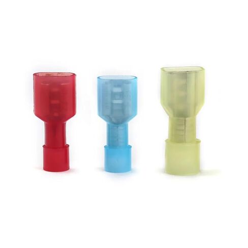 10 PCS FDFN1.25-250 FDFN2-250 FDFN5.5-250 Nylon Copper Female Insulated Spade Connector Cable Wire Connector 6.3mm Terminal (Color : Red FDFN1.25-250, Size : 10PCS) in Kuwait