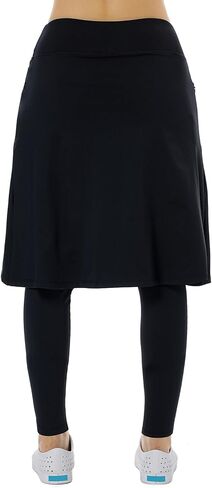 Women Fleece Skirts with Leggings,Knee Length Skirts Leggings Thermal&Winter Skirted Capris Skorts Zipper Pockets in Saudi Arabia