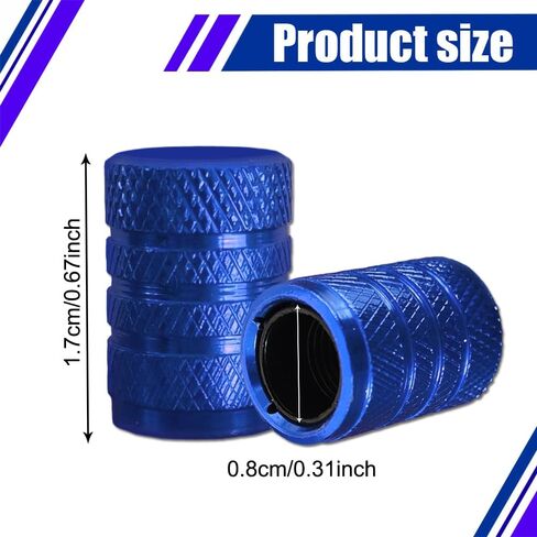 4PCS Tire Valve Stem Caps, Car Tire Caps, Tire Air Cap Metal with Plastic Liner Corrosion Resistant Leak Proof, Universal Stem Covers Exterior Accessories for Trucks Motorcycles Bikes (Purple) in Saudi Arabia