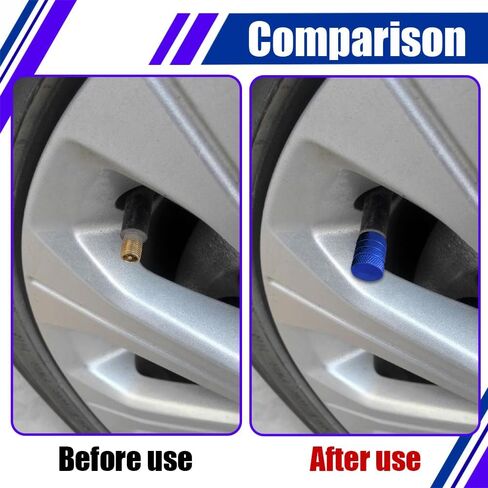 4PCS Tire Valve Stem Caps, Car Tire Caps, Tire Air Cap Metal with Plastic Liner Corrosion Resistant Leak Proof, Universal Stem Covers Exterior Accessories for Trucks Motorcycles Bikes (Purple) in Saudi Arabia