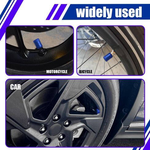 4PCS Tire Valve Stem Caps, Car Tire Caps, Tire Air Cap Metal with Plastic Liner Corrosion Resistant Leak Proof, Universal Stem Covers Exterior Accessories for Trucks Motorcycles Bikes (Purple) in Saudi Arabia
