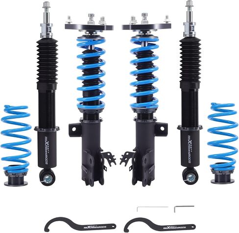 maXpeedingrods Coilover for Toyota Camry Hybrid/L/LE/XLE 2018-2022, 24 Levels Damper Adjustable Coil-overs Suspension Kit Strut, Height Adjustable Shock Absorber Struts, T6 Upgraded Lowering Kits Blue in Saudi Arabia