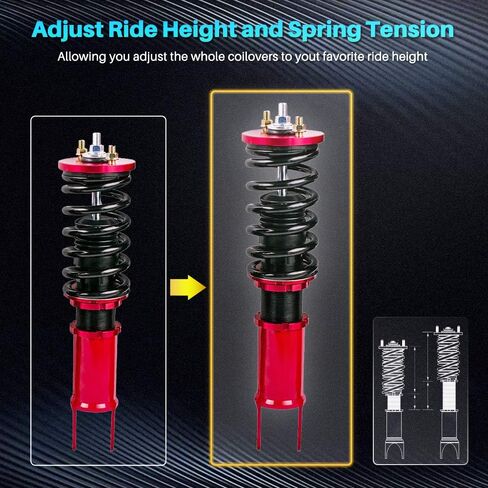 Coilovers for Honda Civic 1988-2000 ، Honda CR-X 1988-1991 ، for CR-X Delsol 1993-1997 ، for Acura Integra 1990-2001 ، Height Coilovers Suspension Kit ، in Kuwait