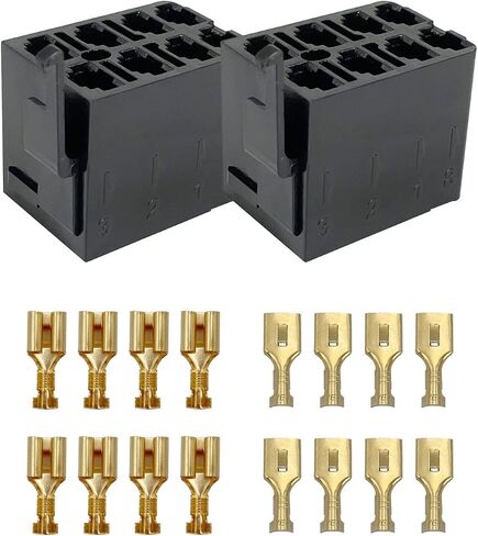 8 Set Rocker Switch Plug Socket with 6.3mm Female Spade Terminals for ARB Carling Switch Connection in Kuwait