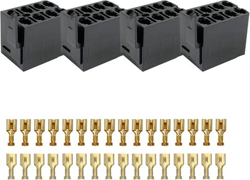 8 Set Rocker Switch Plug Socket with 6.3mm Female Spade Terminals for ARB Carling Switch Connection in Kuwait