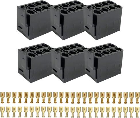 8 Set Rocker Switch Plug Socket with 6.3mm Female Spade Terminals for ARB Carling Switch Connection in Kuwait