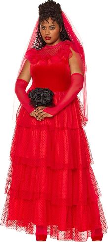 Spirit Halloween Beetlejuice Adult Lydia Deetz Costume | Officially licensed | Lydia Deetz Wedding Outfit in Saudi Arabia