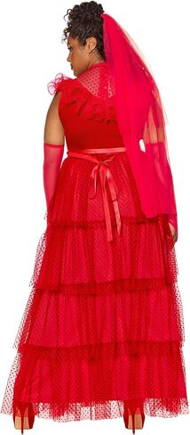 Spirit Halloween Beetlejuice Adult Lydia Deetz Costume | Officially licensed | Lydia Deetz Wedding Outfit in Saudi Arabia
