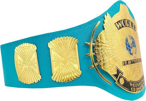 3mm Winged Eagle Wrestling Title Belt SkyBlue Strap Replica - Adult Waist Size Up to 46" in Saudi Arabia