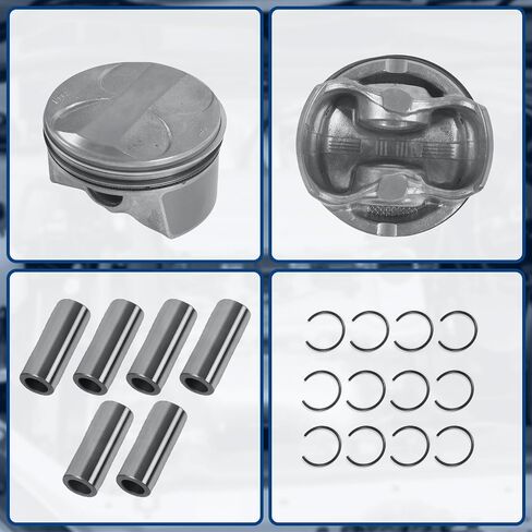 A2720304017 Engine Pistons Rings Set Fits for 2008-2012 C300 3.0L, Fits for 2009-2011 SLK300 3.0L, Replace OE A2720304017 A2720301018 in Saudi Arabia