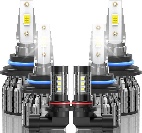 مصابيح الأضواء لـ Chevy Colorado 2015 2015 2017 2018 2019 2020 2021 ، مجموعة Low Beam Low Beam و High Beam Low و Fog Light ، الضوء الأبيض 6500K ، سطوع 500 ٪ ، التوصيل والتشغيل - 6 حزمة in Kuwait