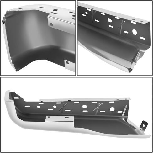 DNA MOTORING Steel Rear Right Bumper Endcap Compatible with 15-20 Ford F150, Chrome, BUMP-R-F15015-C-02-CH-R in Saudi Arabia