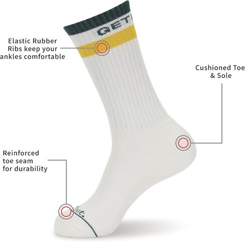 MONFOOT Women's and Men's 1 Pair Athletic Skate Cushion Crew Socks in Saudi Arabia