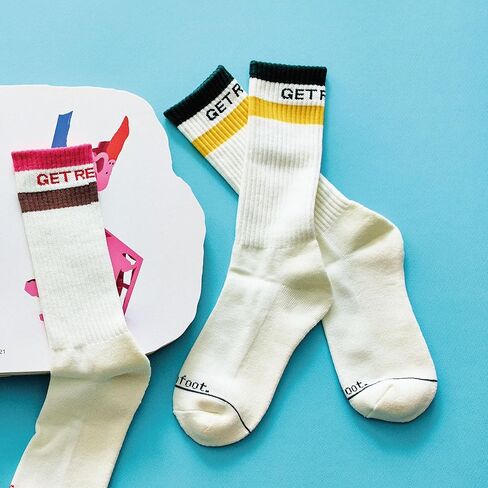 MONFOOT Women's and Men's 1 Pair Athletic Skate Cushion Crew Socks in Saudi Arabia