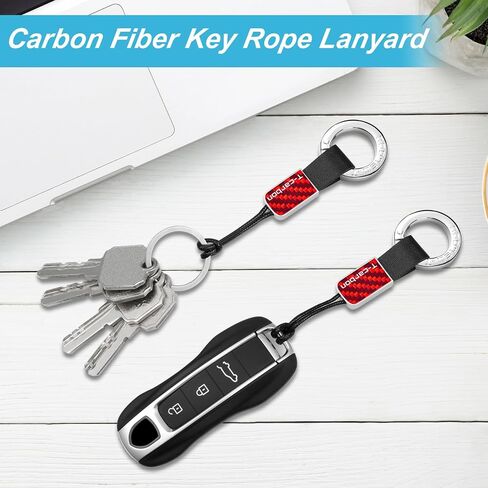 سلسلة مفاتيح سيارة T-Carbon متوافقة مع سلاسل مفاتيح Porsche Key Fob ، حامل حبل حبل Key Key للرجال والنساء in Kuwait