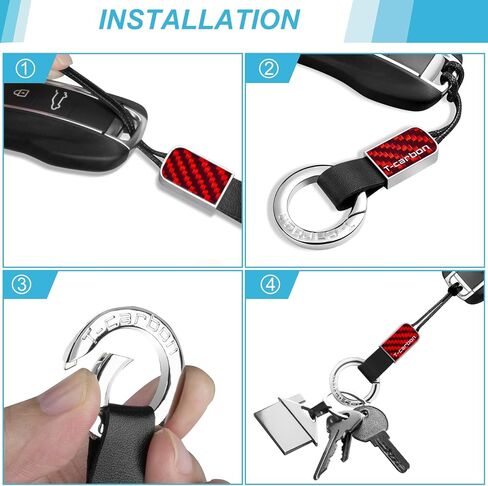 سلسلة مفاتيح سيارة T-Carbon متوافقة مع سلاسل مفاتيح Porsche Key Fob ، حامل حبل حبل Key Key للرجال والنساء in Kuwait