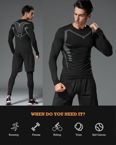 BoomCool 5pcs Gym Cloths for Men مجموعات تمرين in Kuwait