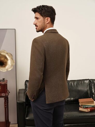 PJ Paul Jones Mens Blazer Wool Blend Tweed Sport Coat two button ذروة السترات الصدرية القديمة in Saudi Arabia