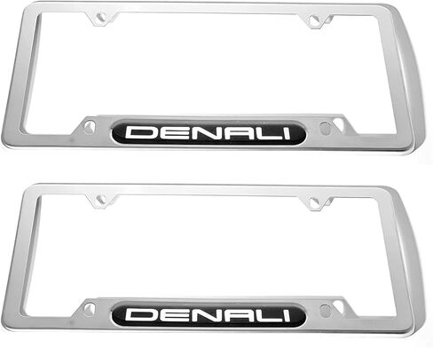 حامل غطاء لوحة ترخيص الفولاذ المقاوم للصدأ Denali حامل غطاء الإطار Denali (2x Chrome) in Kuwait