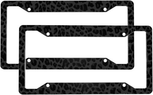 إطار لوحة الترخيص بالأبيض والأسود ، مجموعة من أغلفة لوحة ترخيص سيارة السباق 2 ، حامل لوحات للرجال والنساء ، حامل لوحات ألومنيوم للألومنيوم مقابل 4 ثقوب مع مسامير 12.3 × 6.3 في in Kuwait