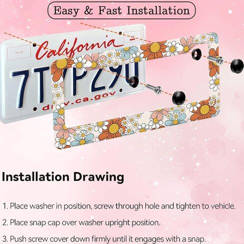 2PCS Mountain License Plate Frame for Women ، Natural Pine Forest Mountain Horizon Landscape Car Taged Tag Elts Girly ، حامل لوحة ترخيص نباتية زرقاء للسيارة مع علامة المفاتيح in Saudi Arabia