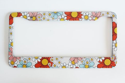 2PCS Mountain License Plate Frame for Women ، Natural Pine Forest Mountain Horizon Landscape Car Taged Tag Elts Girly ، حامل لوحة ترخيص نباتية زرقاء للسيارة مع علامة المفاتيح in Saudi Arabia