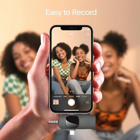 ميكروفون لاسلكي لأجهزة iPhone وiPad وAndroid وميكروفون Lavalier لتسجيل الفيديو - قطعتان من ميكروفون iPhone لتسجيل واضح للغاية لميكروفون البودكاست وASMR وTikTok in Kuwait