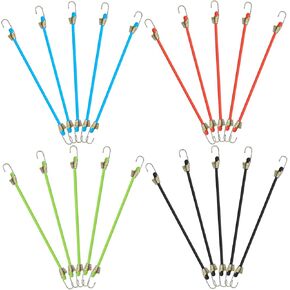 20 Pack Small Bungee Cords with Hooks 10 Inch Mini Rubber Bungee Cords, Versatile Elastic Bungee Straps for Securing Tarps, Luggage Rack, Camping Indoor Outdoor Activity in Saudi Arabia
