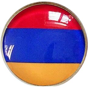 Uijokdef 1 PCS National Flag 6 Pin Round,Lapel Pins party Gifts, Patriotic Pin for Men/Women,National Flag Brooch Accessories Party Favors, Hat Suit Decorations in Kuwait