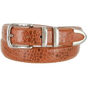 Genuine Italian Calfskin Embossed Leather Casual Dress Belt 1-1/4" Wide in Kuwait