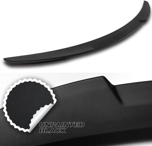 Q1-TECH, ABS Rear Trunk Lip Wing Spoiler Compatible with 2014 2015 2016 2017 2018 Mazda 3 Sedan, Rear Wing V-Style Replacement Trunk Boot Rear Spoiler (Pearl Black) in Saudi Arabia