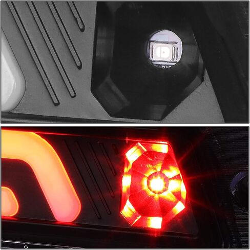 DNA Motoring 3BL-FM87-3D-BK-BK Black Housing 3D LED High Mount 3rd Third Third Brake Light [متوافق مع 1987-1993 Ford Mustang LX Hatchback مع OEM SPOILER] in Kuwait