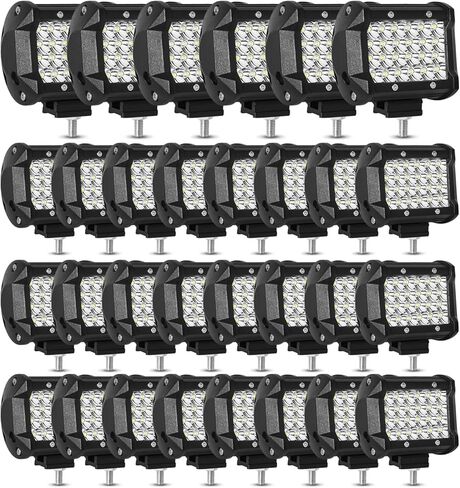 WINBANG 4 بوصة LED LED أضواء الشاحنات - 72W 12000LM 12V/24V LED BARS LIGHT BANS QUART ROW ROW ROW LIGHT FLAWNTPROOK DRIVER LIGHTS FOR CAR UTV UTV SUV CART TRACTOR (72W -2 Pack) in Kuwait